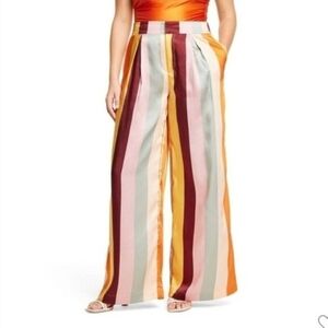 Fe Noel Vibrant Striped Wide-Leg Pants
